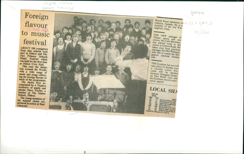 Didcot and District Primary Schools Music Festival - Vintage Photograph