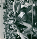 Girls enjoying a music festival in Klang, Malaysia. - Vintage Photograph