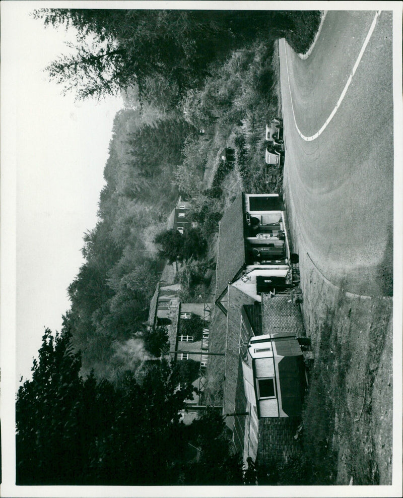 View of a rural landscape in Beacon Hill Aston Rowant, England. - Vintage Photograph