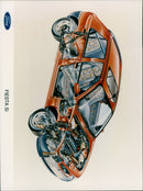 A Ford Fiesta Si car is parked outside of the Oxford Mail. - Vintage Photograph