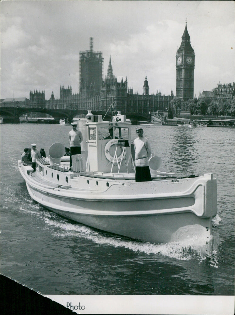 Royal Navy Harbour Craft in Gas Turbine Exhibition - Vintage Photograph