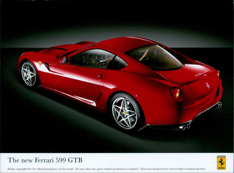 The Ferrari 599 GTB is unveiled in Italy. - Vintage Photograph