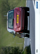 A Fiat 500 car parked outside a restaurant in Athens, Greece. - Vintage Photograph