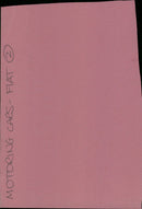 A blue Fiat 2 is seen parked in a street in Madrid, Spain. - Vintage Photograph