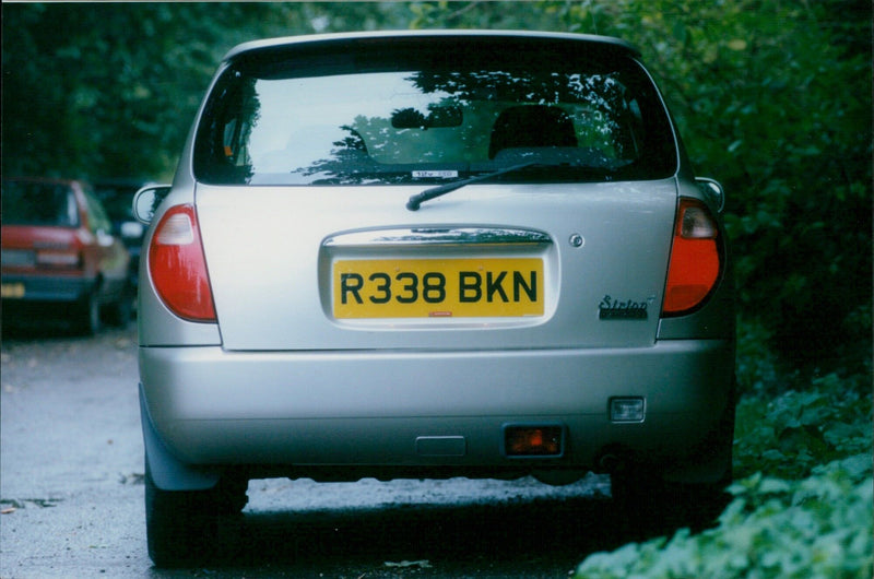 A Daihatsu Sirion test car being driven at Wallingford. - Vintage Photograph