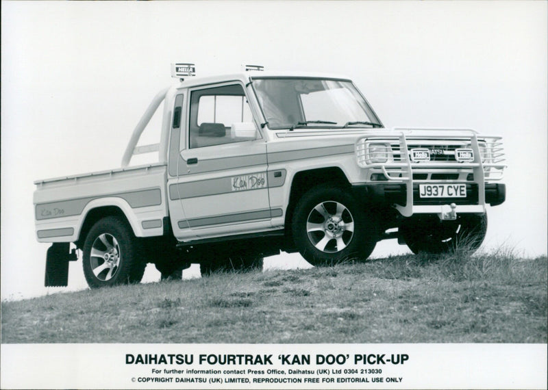 A Daihatsu Fourtrak 'Kan Doo' Pick-Up on display at an event in Oxford. - Vintage Photograph