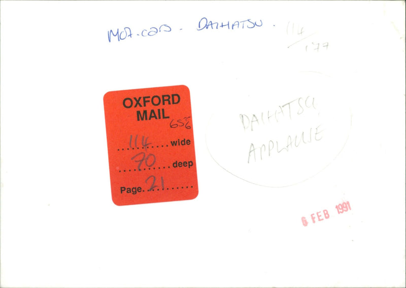 Daihatsu unveils the H875 PKP Applause 16Xi model. - Vintage Photograph