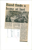 WANTAGE SILVERBAND members give themselves a musical welcome to the newly-acquired school premises. - Vintage Photograph