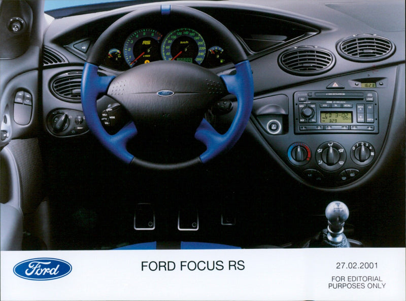 A Ford Focus RS is seen at a high speed of over 260 km/h. - Vintage Photograph