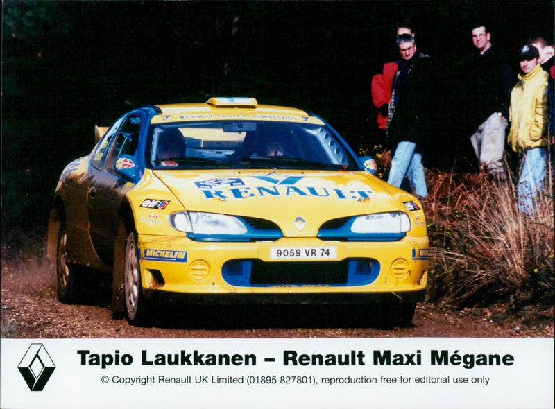 Tapio Laukkanen of Renault UK Limited driving the Renault Maxi Mégane at the Hi Tapio Laukkanen Renault Maxi Mégane Rally - Vintage Photograph