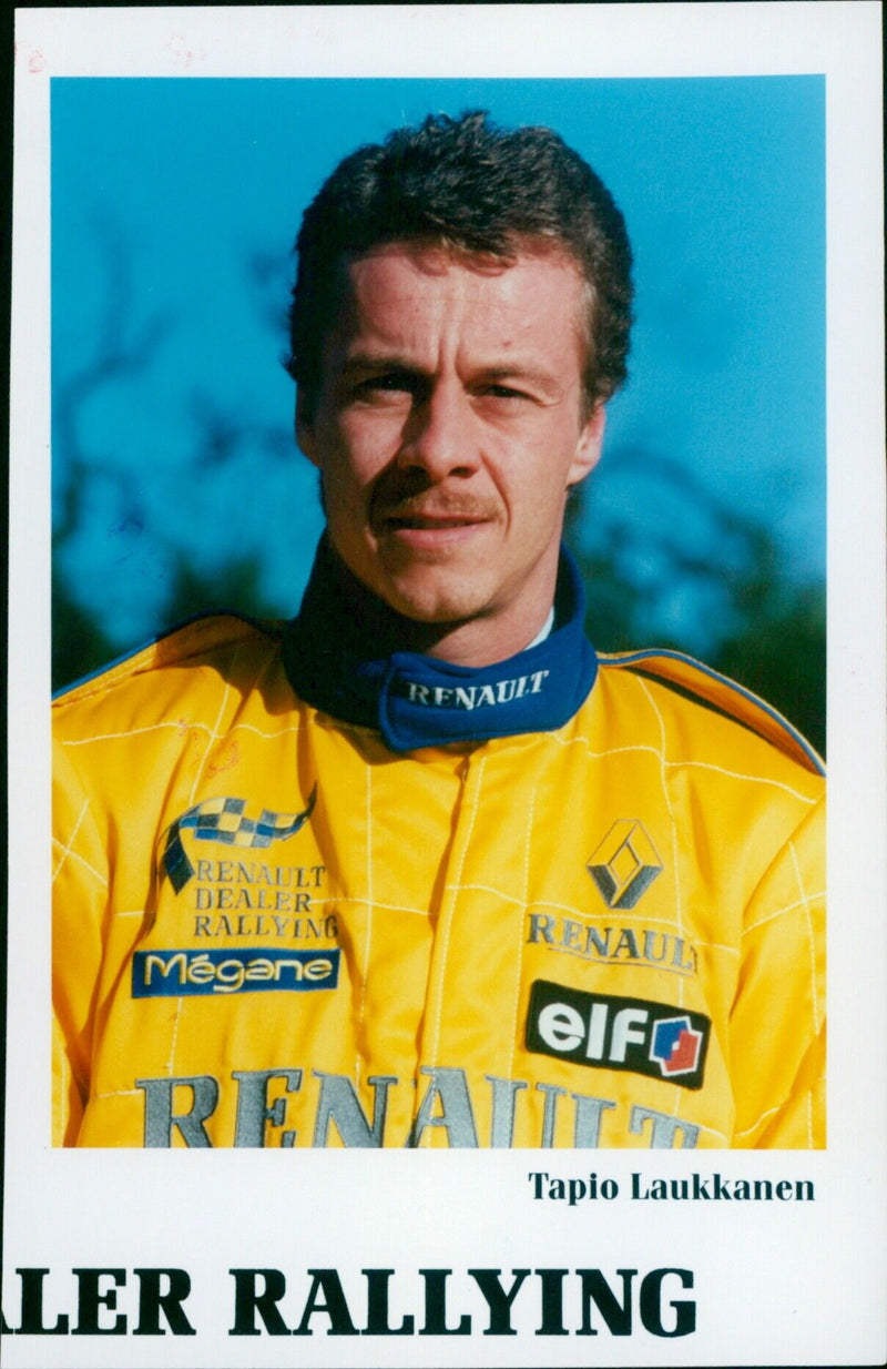 Tapio Laukkanen drives a Renault Mégane R.S. during a Renault dealer rally. - Vintage Photograph