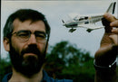 Dave Fleming models an aircraft in G-FIAT Radley. - Vintage Photograph
