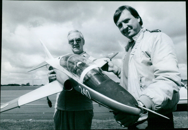 Model planes take to the air at RAF Abingdon. - Vintage Photograph