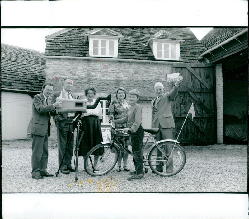 A cast and crew member of the movie 'Smoke on the Hill' on set in Vanhin. - Vintage Photograph