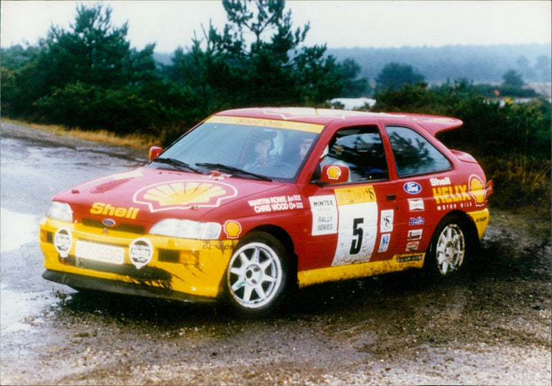 Ford driver Martin Rowe competes in the Mintex Rally Series 5 - Vintage Photograph