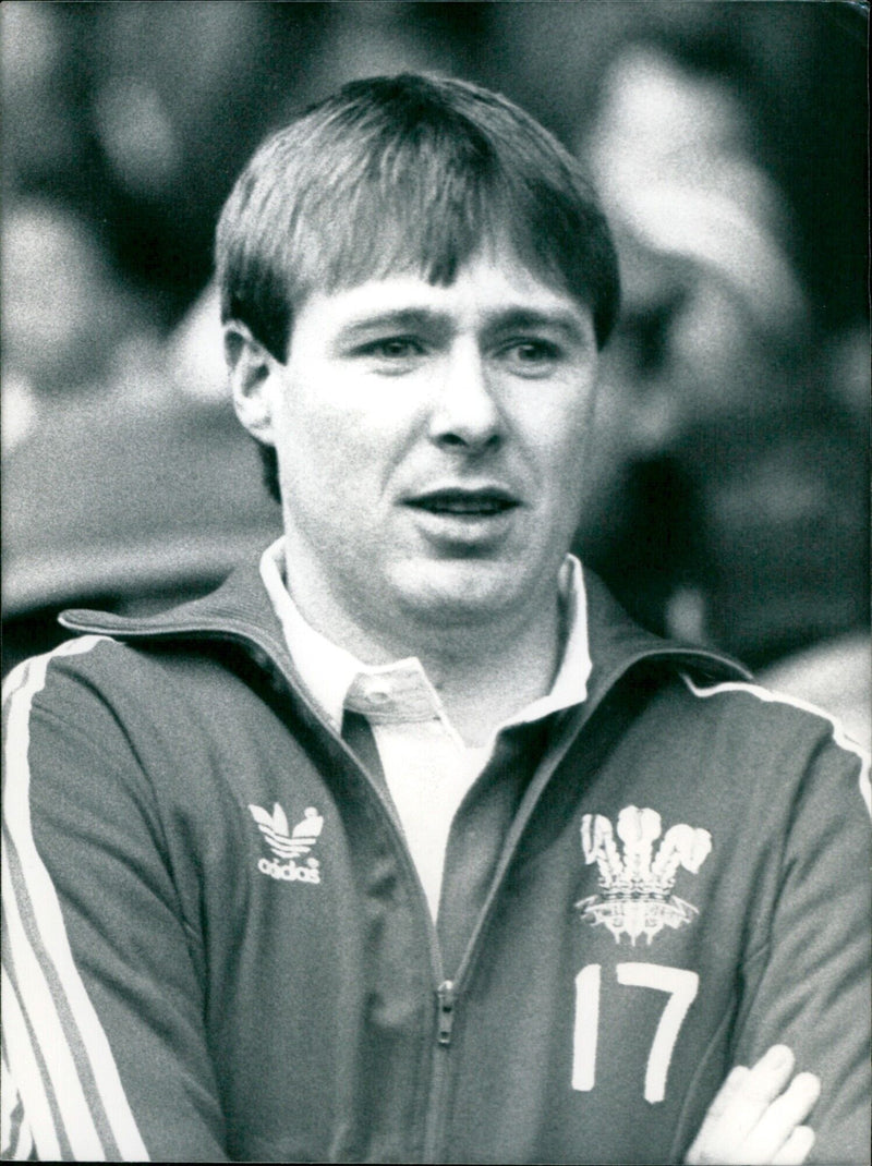 Welsh rugby player Malcolm Dacey poses for a portrait. - Vintage Photograph