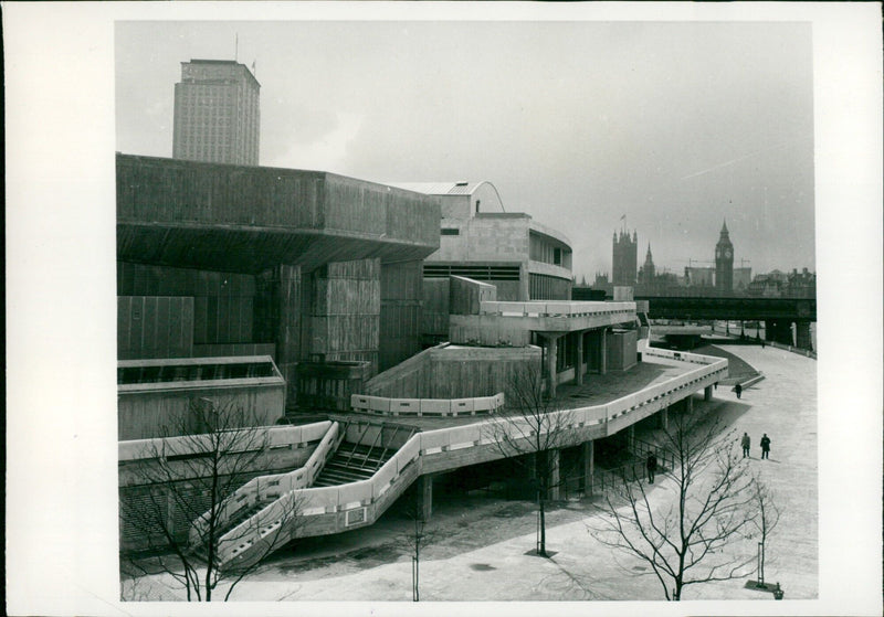 London Queen Elizabeth Hall - Vintage Photograph