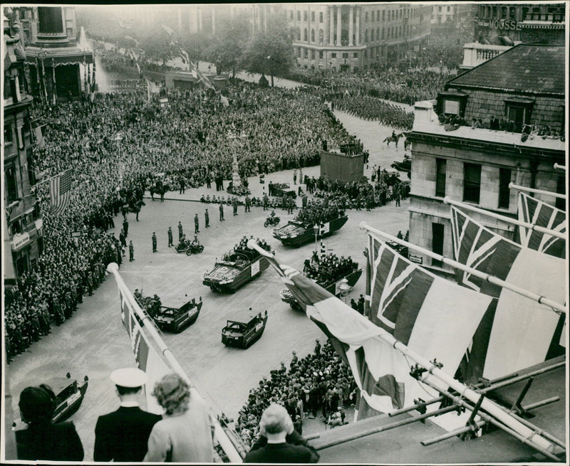 London Victory Day Celebrations and Parade - Vintage Photograph