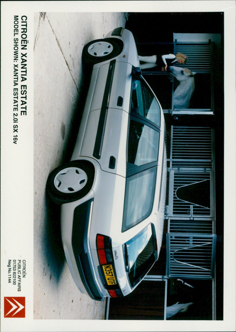 A Citroën Xantia Estate model is shown at a public event. - Vintage Photograph