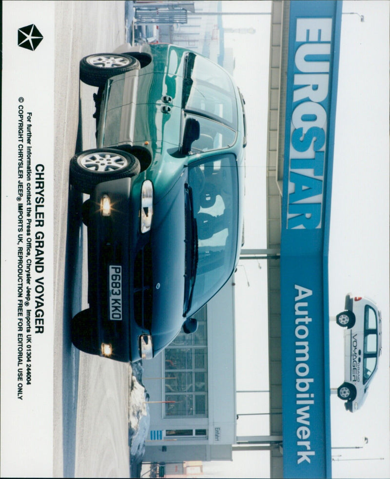 The Chrysler Grand Voyager in the forefront of 33 Grand Eurostar Automobilwerk P683 KKO Voyager. - Vintage Photograph