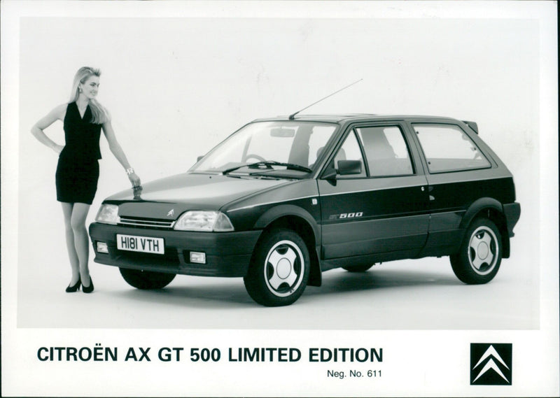 Citroën AX GT 500 Limited Edition car on display in Oxford, UK. - Vintage Photograph