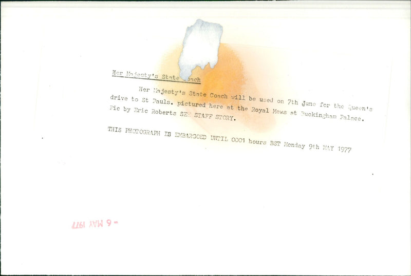 State Coach - Vintage Photograph