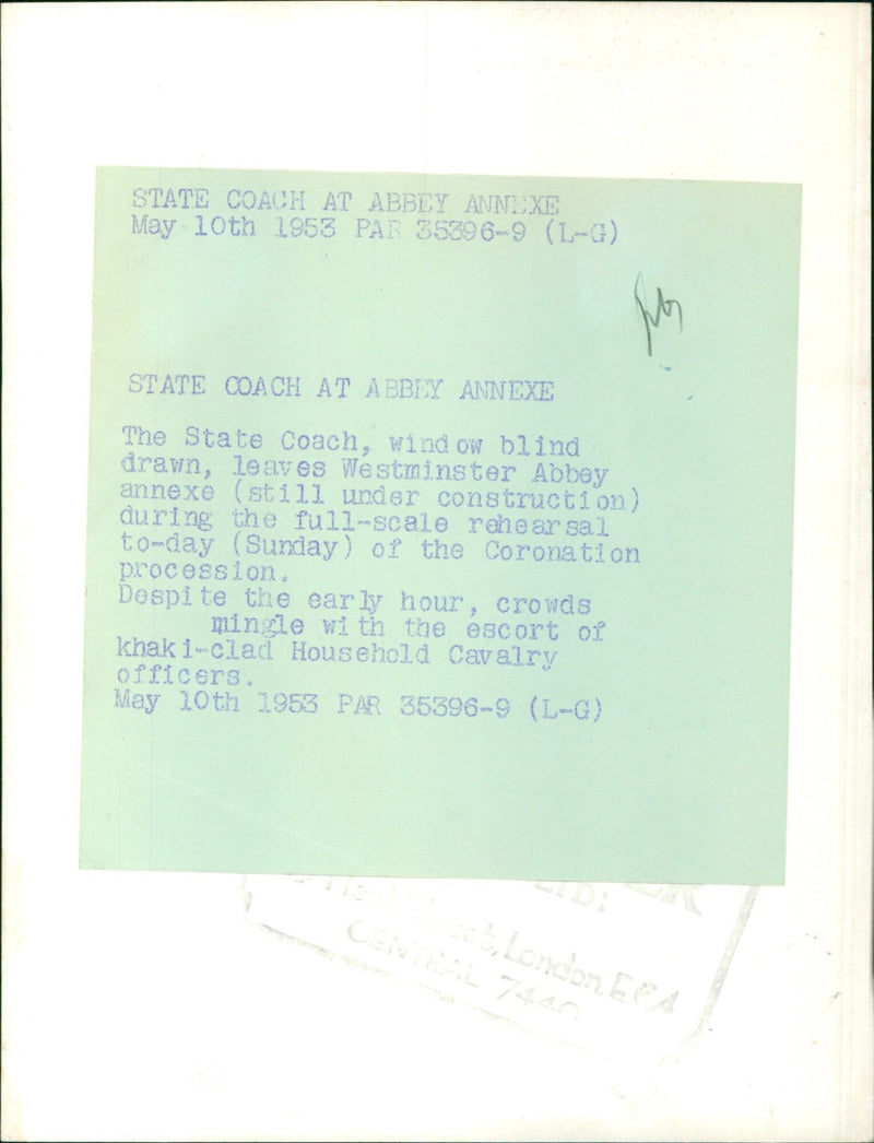 State Coach - Vintage Photograph