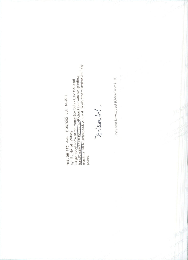 Richard Lee and Mr R. Woodcock at the Large Model Show at the Henry Box School. - Vintage Photograph