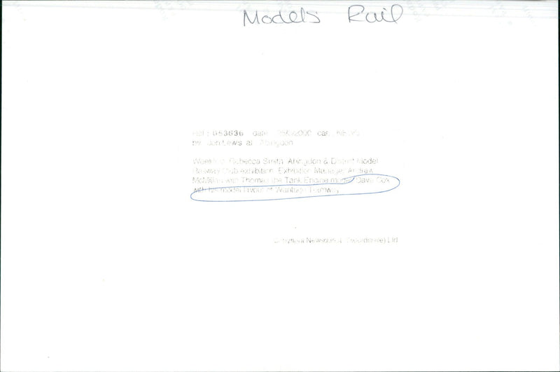 Members of the Abingdon & District Model Railway Club showcase their models at an exhibition. - Vintage Photograph