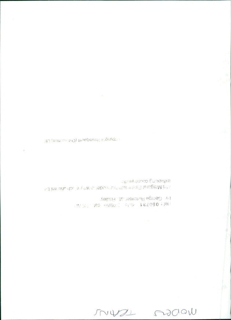 Margaret Evans poses with her model airplane. - Vintage Photograph