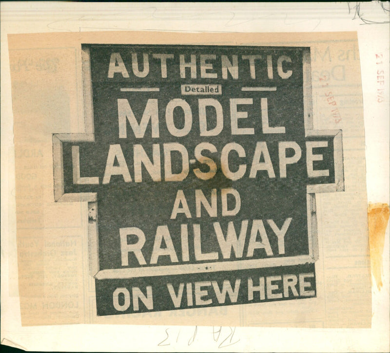 A detailed model railway and landscape on display. - Vintage Photograph