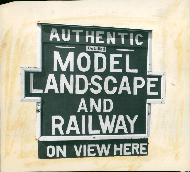 A detailed model railway and landscape on display. - Vintage Photograph