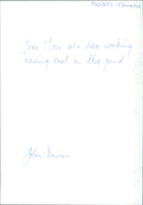 Model Jolen Davies rowing on a pond. - Vintage Photograph