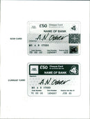 A comparison of the new cheque guarantee card and the current card that will be phased out in 1985. - Vintage Photograph
