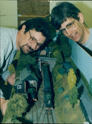 Model railway enthusiasts gather at Abingdon district model railway centre. - Vintage Photograph