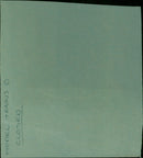 A man holds a model train set inside a closed Avery Ⓡ Manilla Folder. - Vintage Photograph