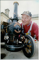 Pete Ballard and Derek Arthur display their models at the Henry Box School Model Fair. - Vintage Photograph