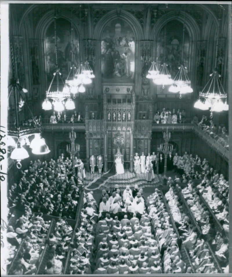 State Opening of Parliament by Queen Elizabeth II - Vintage Photograph