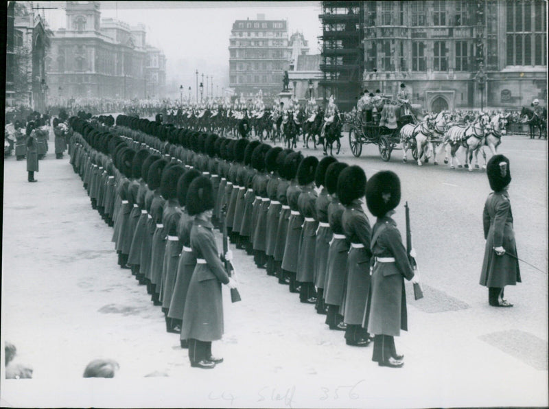 State Opening of Parliament by Queen Elizabeth II - Vintage Photograph