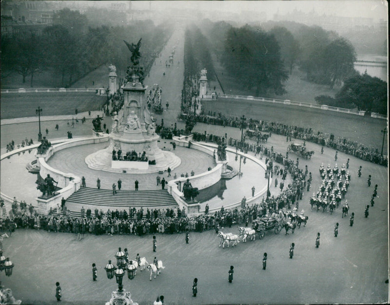 State Opening of Parliament by Queen Elizabeth II - Vintage Photograph