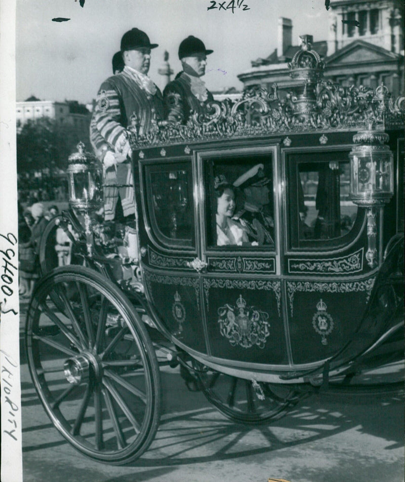 State Opening of Parliament by Queen Elizabeth II - Vintage Photograph