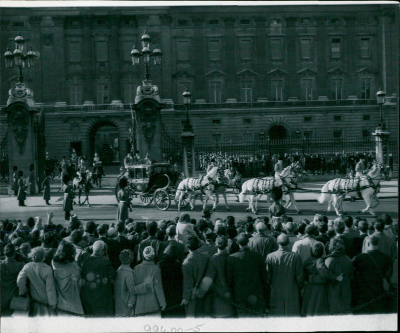 State Opening of Parliament by Queen Elizabeth II - Vintage Photograph