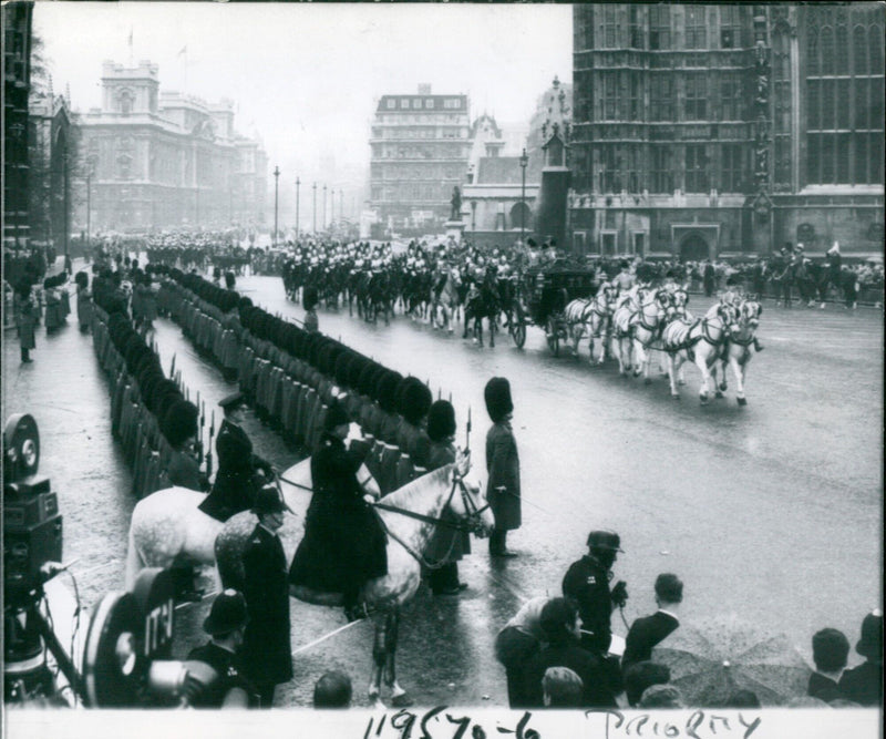 State Opening of Parliament by Queen Elizabeth II - Vintage Photograph