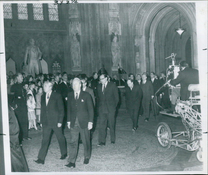 State Opening of Parliament by Queen Elizabeth II - Vintage Photograph