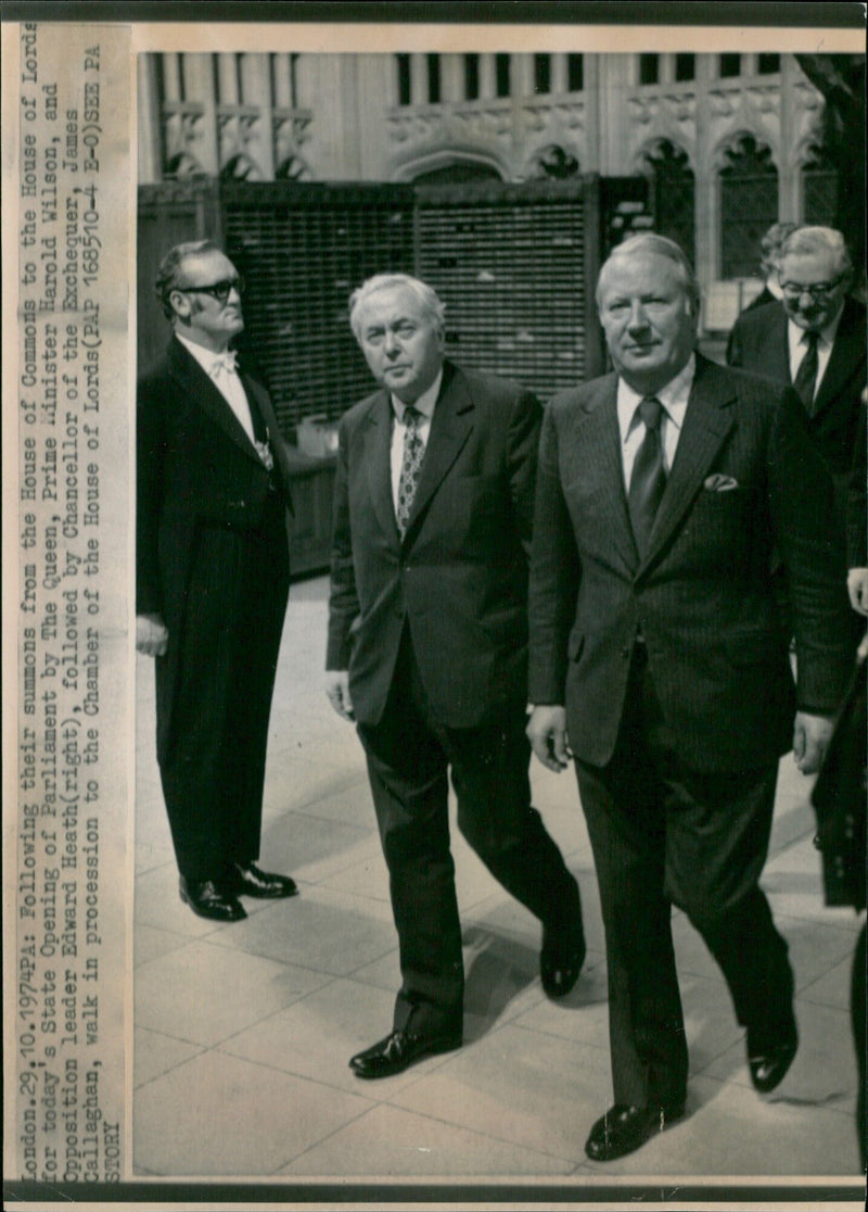 State Opening of the Parliament by Queen Elizabeth II - Vintage Photograph