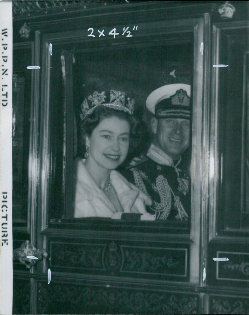 State Opening of Parliament by Queen Elizabeth II - Vintage Photograph