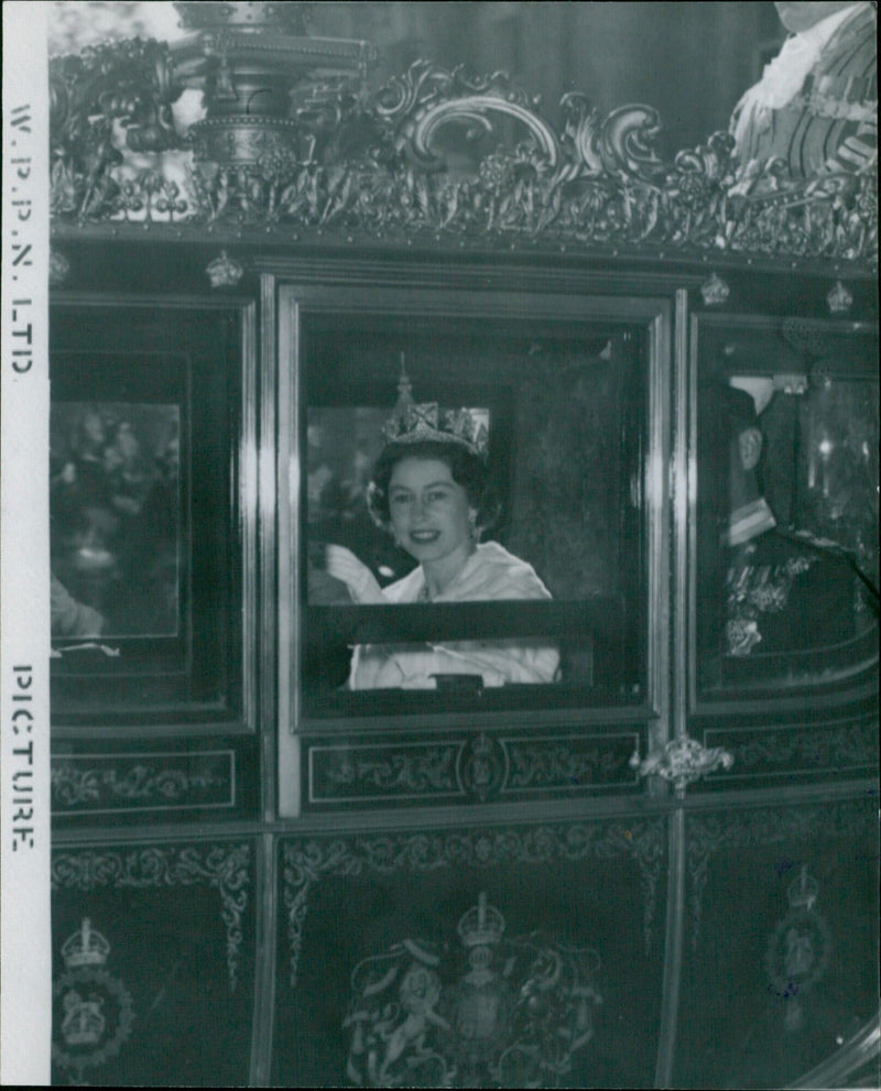 State Opening of Parliament by Queen Elizabeth II - Vintage Photograph