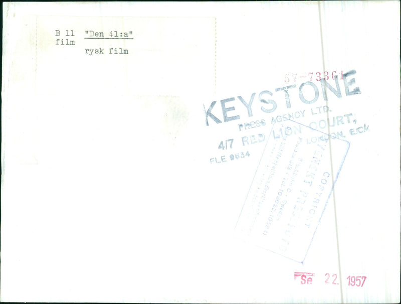 Russian cast and crew of the 41st film "Den 41:a" celebrate the completion of their movie in Sweden on Se 22, 1957. - Vintage Photograph