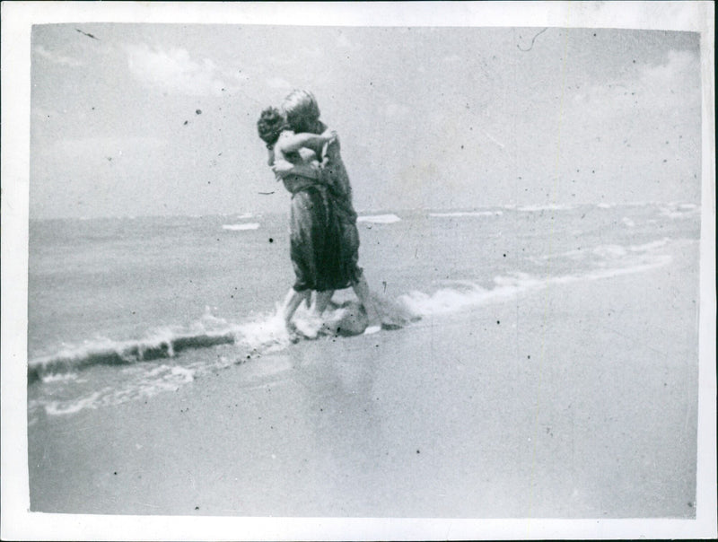 Russian cast and crew of the 41st film "Den 41:a" celebrate the completion of their movie in Sweden on Se 22, 1957. - Vintage Photograph