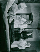 On this day in 1958, cast and crew of the Swedish film "Det svänger på slottet" gathered at a castle to begin filming. - Vintage Photograph